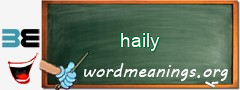 WordMeaning blackboard for haily